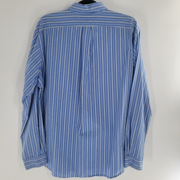 Ralph Lauren Classic Fit Cotton Striped Button Down Shirt Size XL - Picture 4 of 7